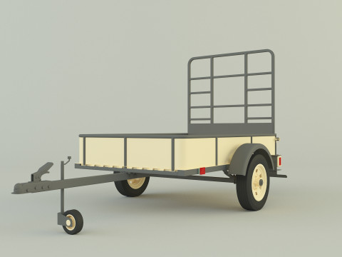 Car trailer model 72 Model 3D