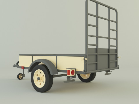Car trailer model 72 Model 3D