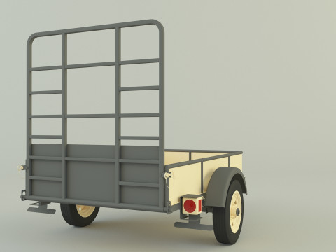 Car trailer model 72 Model 3D