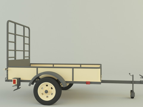 Car trailer model 72 Model 3D