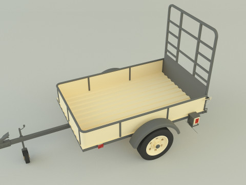Car trailer model 72 Model 3D