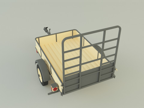 Car trailer model 72 Model 3D