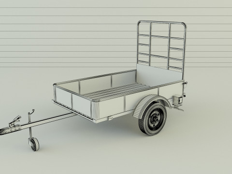 Car trailer model 72 Model 3D