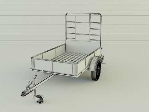 Car trailer model 72 Model 3D