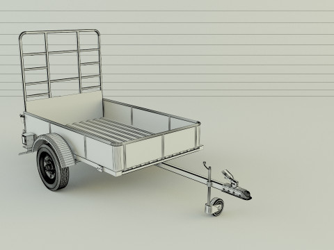 Car trailer model 72 Model 3D