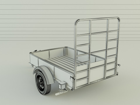 Car trailer model 72 Model 3D