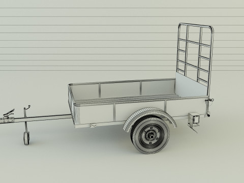 Car trailer model 72 Model 3D