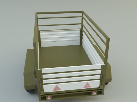Double axle trailer model 3Dモデル