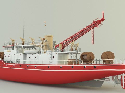 Fire Fighter ship Model 3D