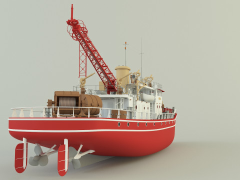 Fire Fighter ship Model 3D