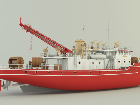 Fire Fighter ship Model 3D