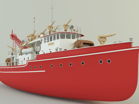 Fire Fighter ship Model 3D