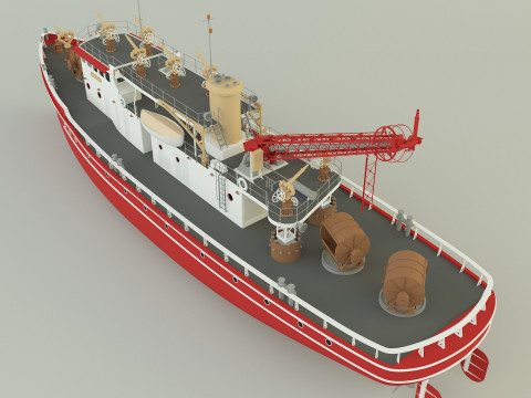 Fire Fighter ship Model 3D