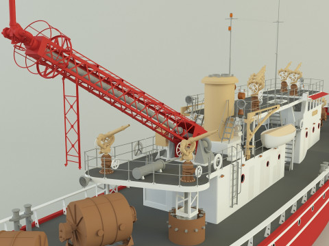 Fire Fighter ship Model 3D