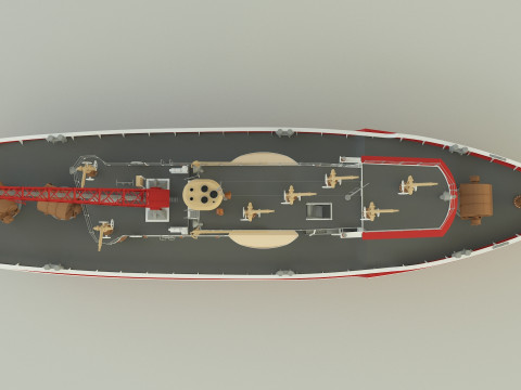 Fire Fighter ship Model 3D