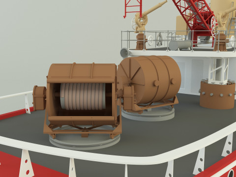 Fire Fighter ship Model 3D