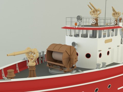 Fire Fighter ship Model 3D