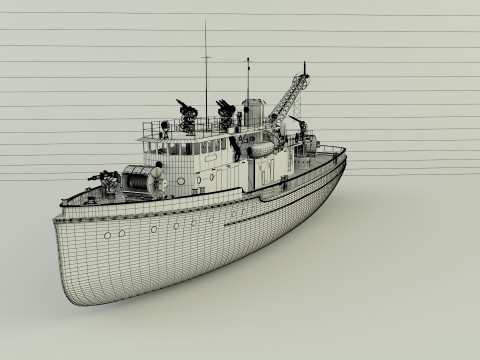 Fire Fighter ship Model 3D