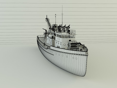 Fire Fighter ship Model 3D
