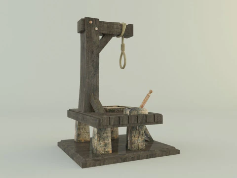 Gallows execution board 3D Model