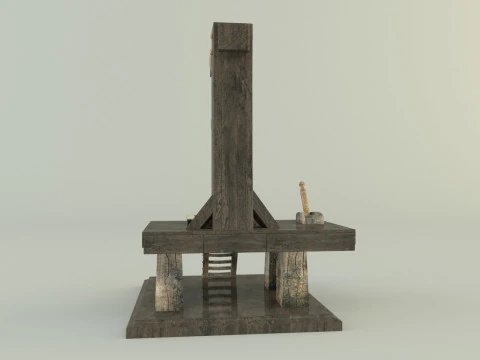 Gallows execution board 3D Model
