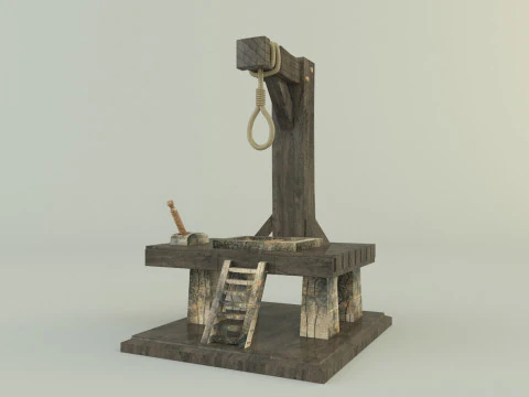 Gallows execution board 3D Model