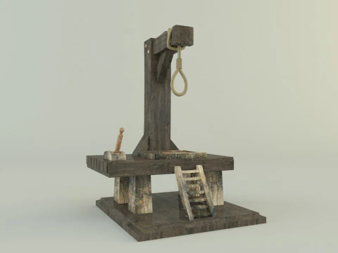 Gallows execution board 3D Model