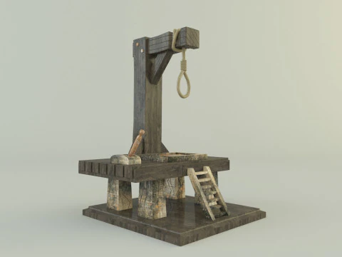 Gallows execution board 3D Model