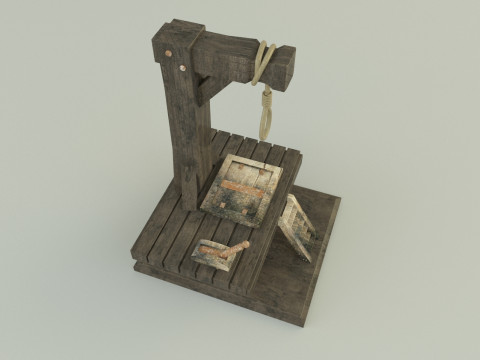 Gallows execution board Modèle 3D