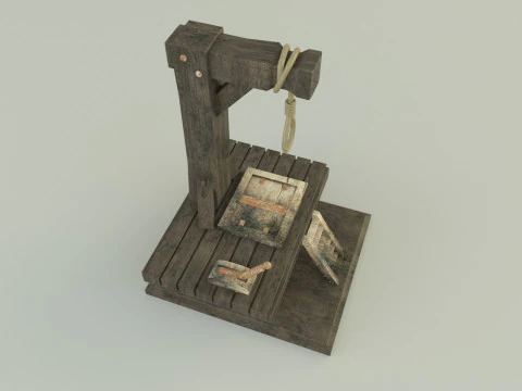 Gallows execution board 3D Model