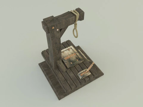 Gallows execution board 3D Model