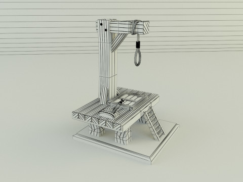 Gallows execution board Modèle 3D