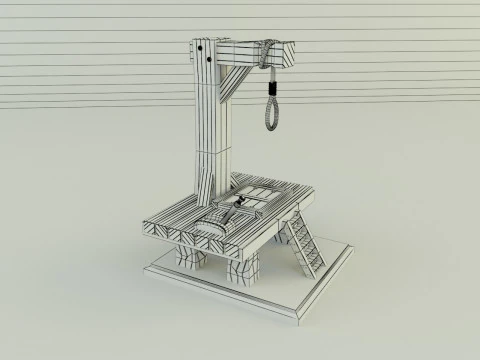 Gallows execution board 3D Model
