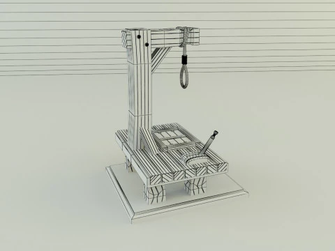 Gallows execution board 3D Model
