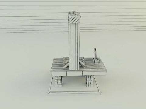 Gallows execution board 3D Model