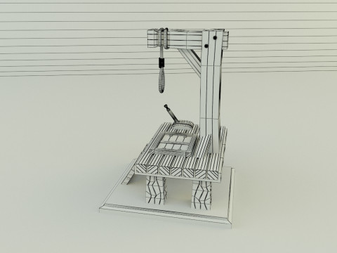 Gallows execution board Modèle 3D