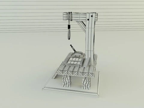 Gallows execution board 3D Model