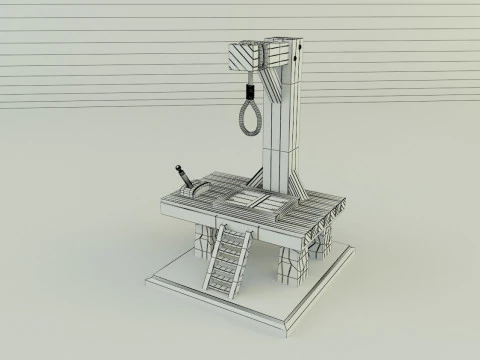Gallows execution board 3D Model