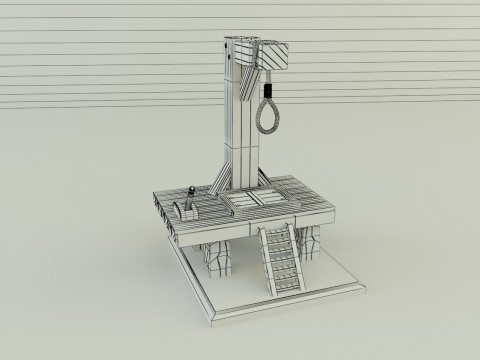 Gallows execution board Modèle 3D