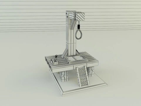Gallows execution board 3D Model