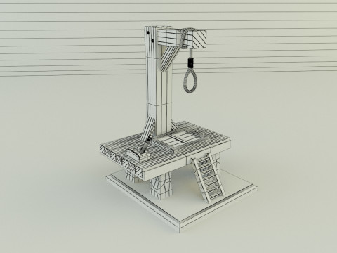 Gallows execution board Modèle 3D