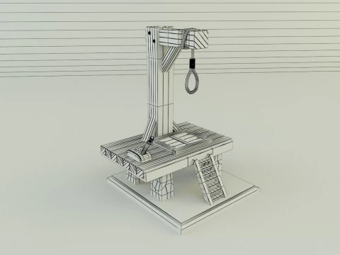 Gallows execution board 3D Model