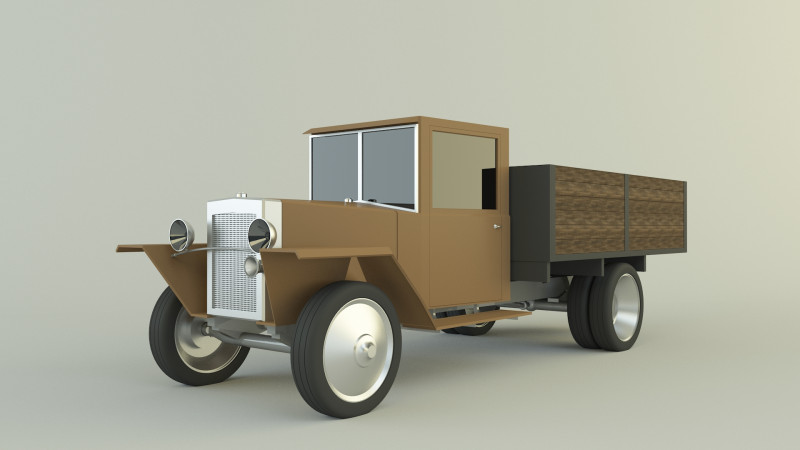 GAZ MM military vehicle Modello 3D .c4d .max .obj .3ds .fbx .stl .blend