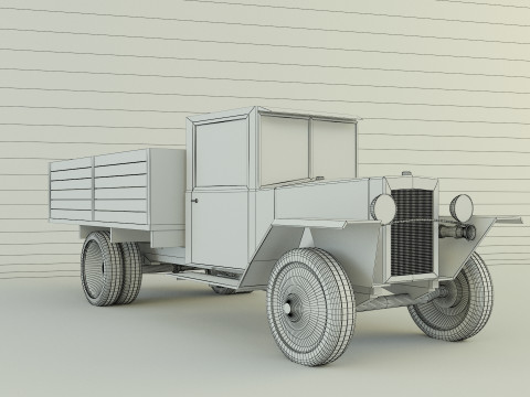 GAZ MM military vehicle Modello 3D