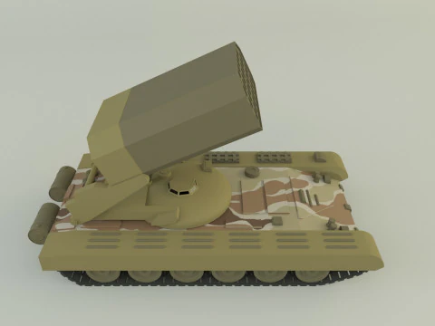 Heavy Multiple Rocket Launcher Soviet v1 3D Model