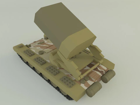 Heavy Multiple Rocket Launcher Soviet v1 3D Model
