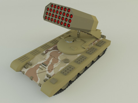 Heavy Multiple Rocket Launcher Soviet v1 3D Model