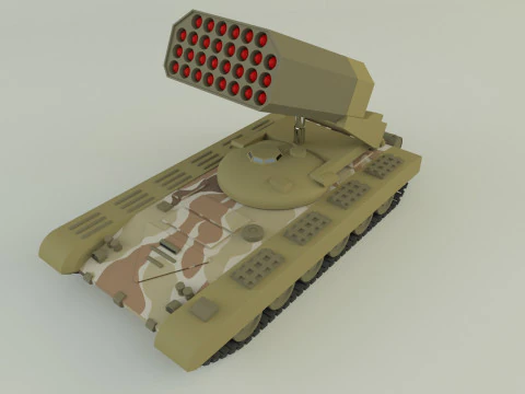 Heavy Multiple Rocket Launcher Soviet v1 3D Model