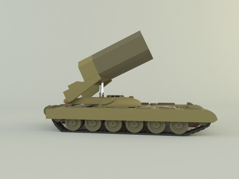 Heavy Multiple Rocket Launcher Soviet v1 3D Model