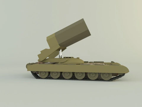 Heavy Multiple Rocket Launcher Soviet v1 3D Model